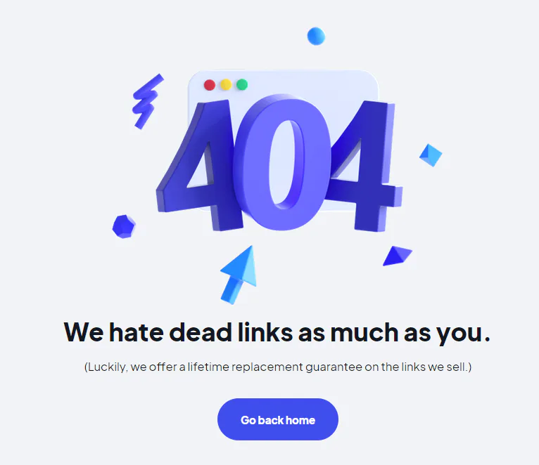 A 404 page