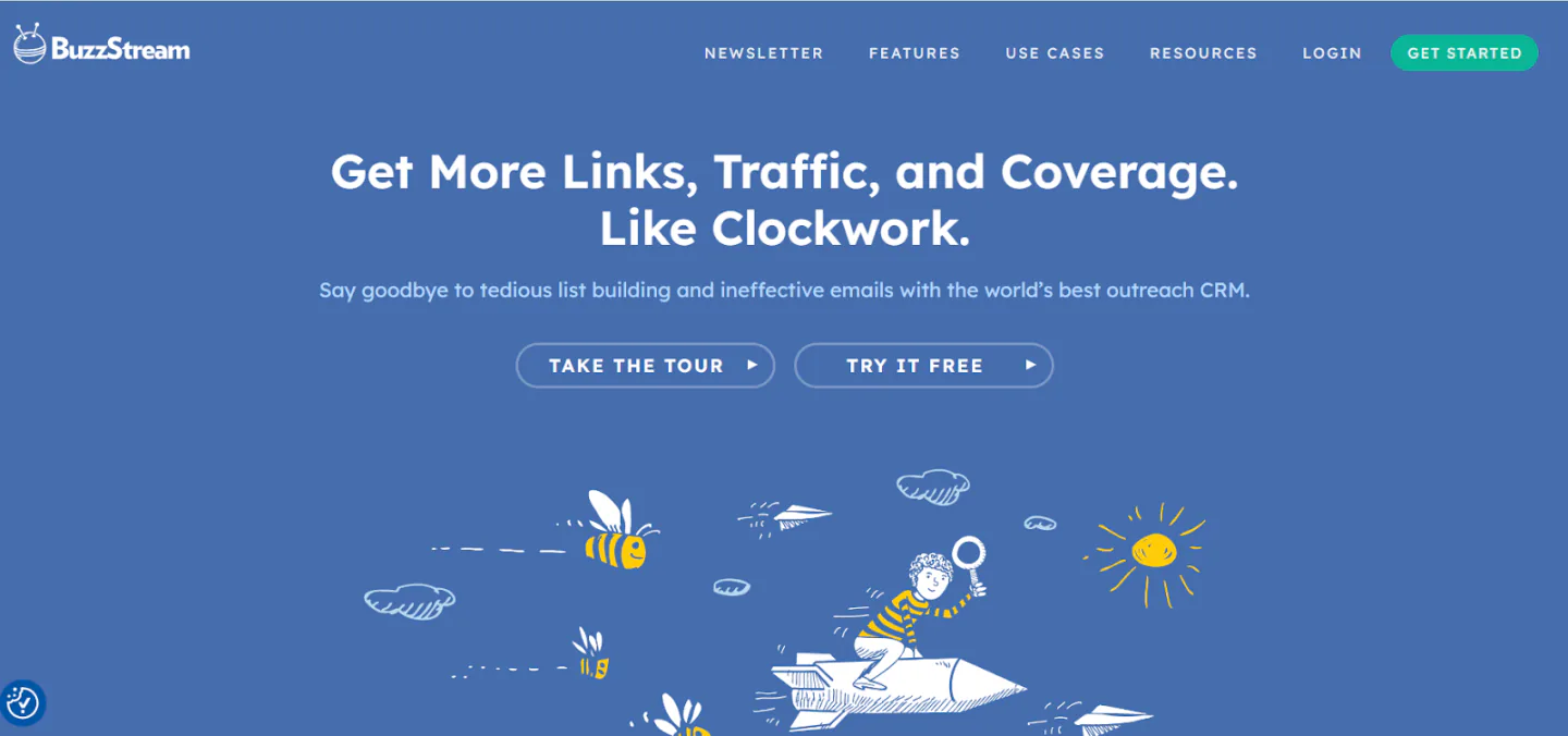 BuzzStream home page