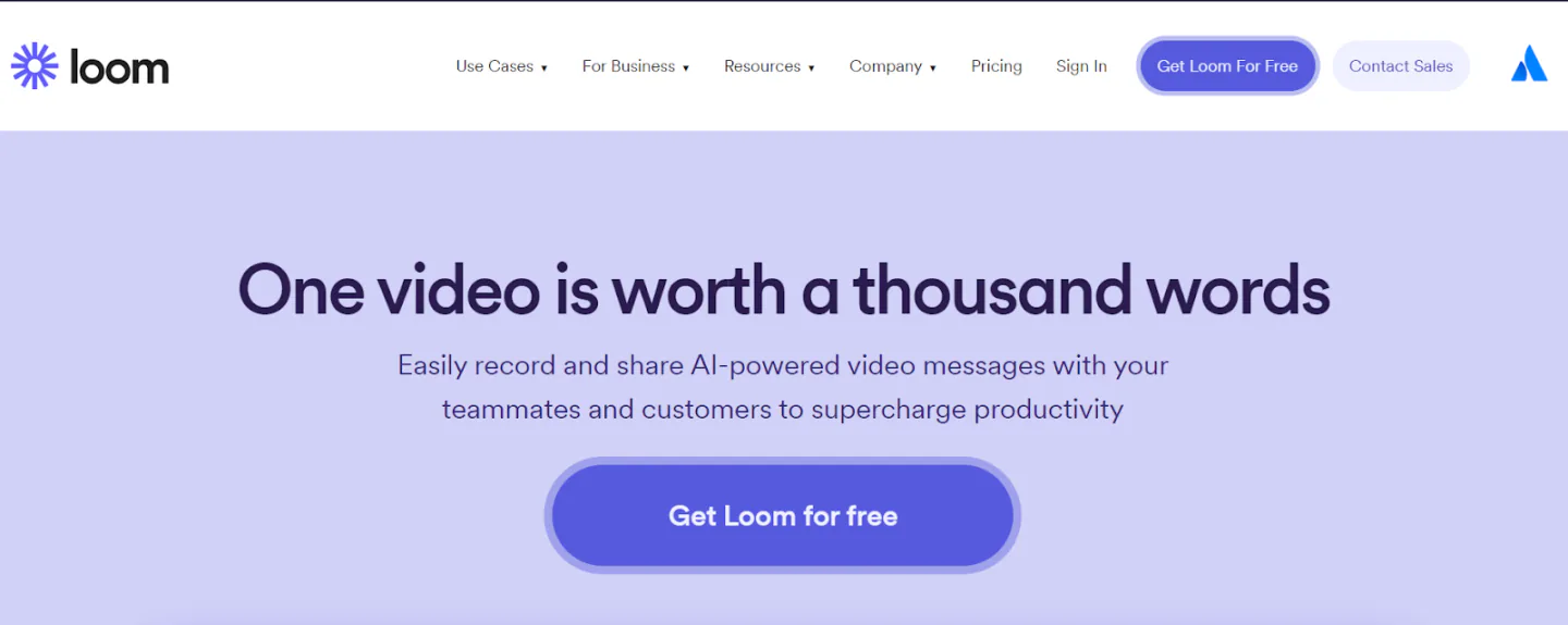 Loom home page